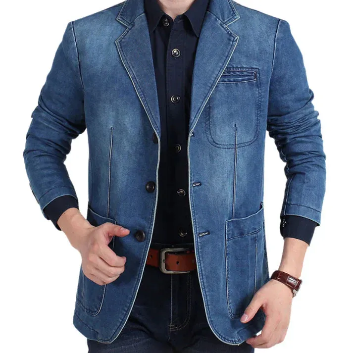 Peter - Chic Denim Blazer for Men