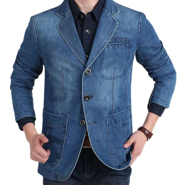 Peter - Chic Denim Blazer for Men