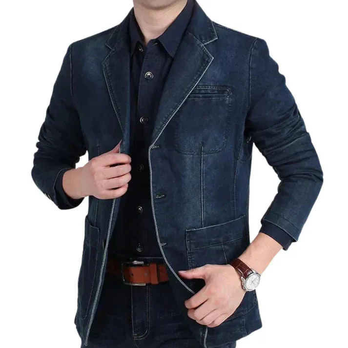 Peter - Chic Denim Blazer for Men