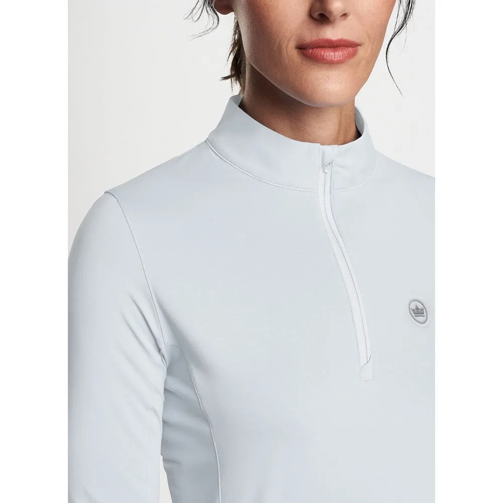 Peter Millar Women's Lightweight Crown Sun Golf Shirt - White