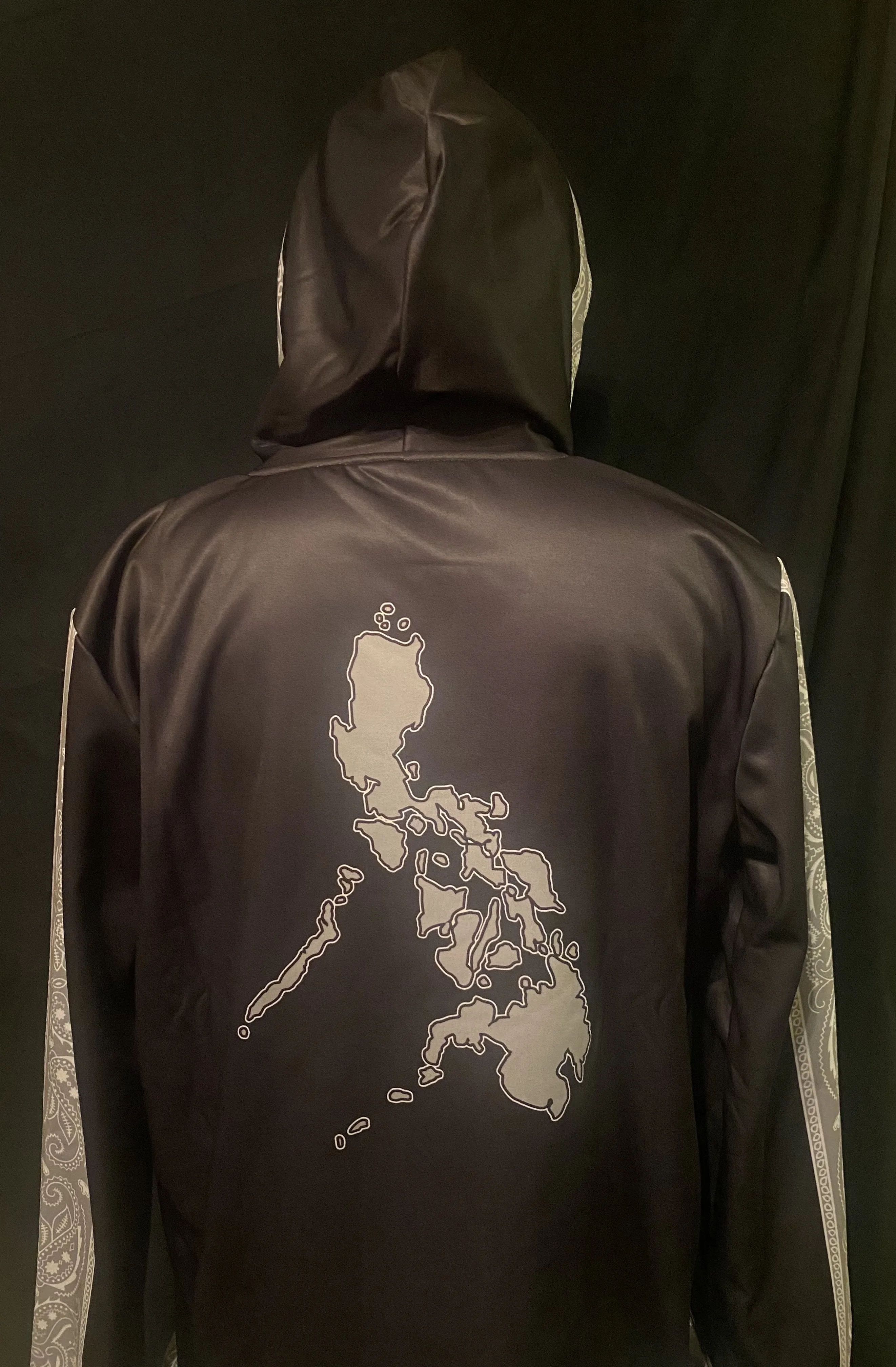 Philippines 3 Star and Sun Pullover Bandana Hoody