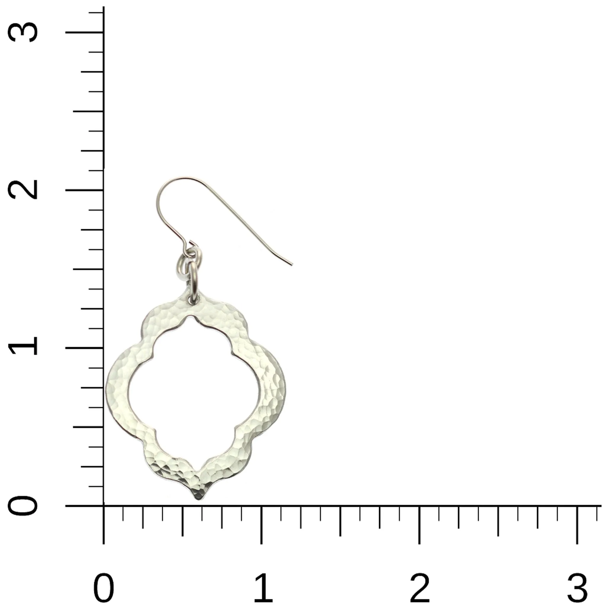 Pierced Hammered Quatrefoil Aluminum Earrings