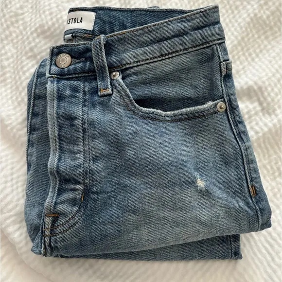 Pistola Charlie High Rise Classic Straight Cropped Jeans