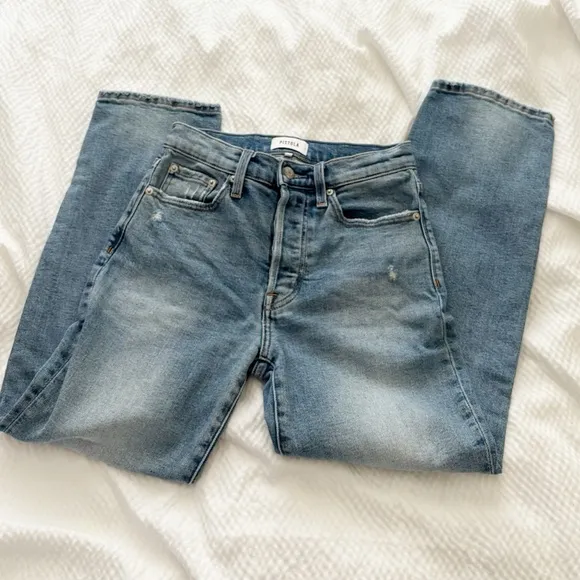 Pistola Charlie High Rise Classic Straight Cropped Jeans