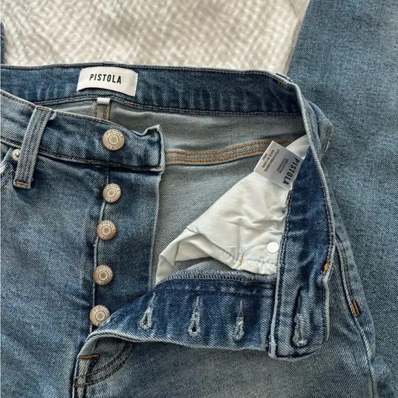 Pistola Charlie High Rise Classic Straight Cropped Jeans
