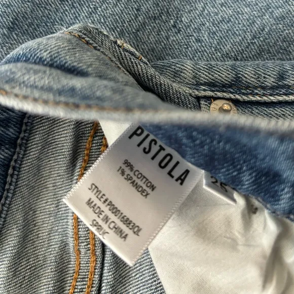 Pistola Charlie High Rise Classic Straight Cropped Jeans