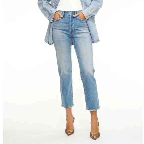 Pistola Charlie High Rise Classic Straight Cropped Jeans