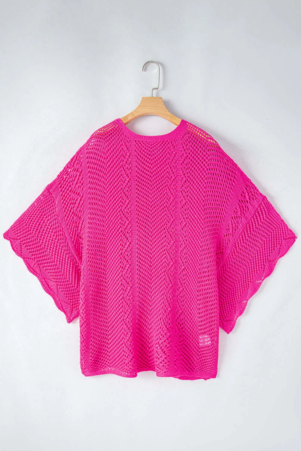 POINT OF GRACE SWEATER (hot pink)