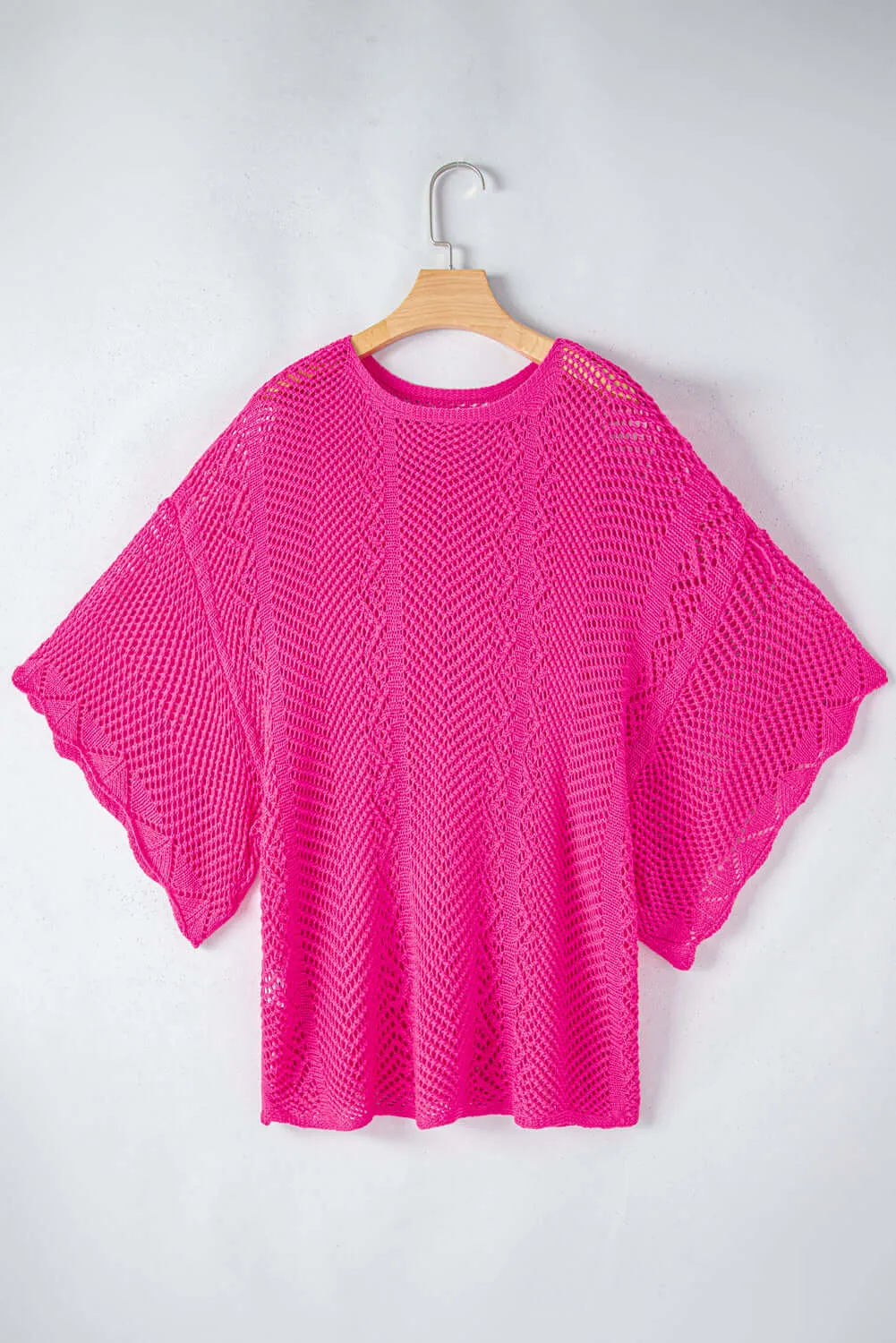 POINT OF GRACE SWEATER (hot pink)