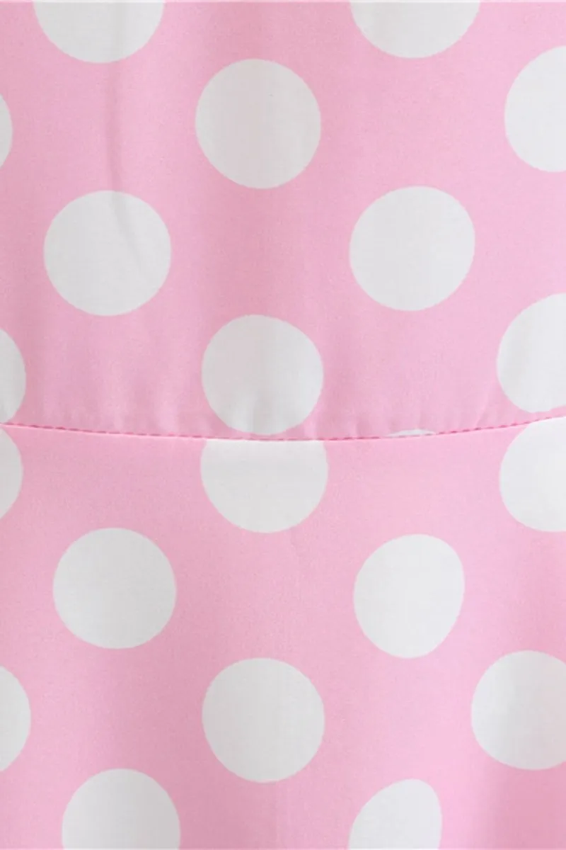 Polka Dots Spaghetti Straps 1950s Dresses with Bow