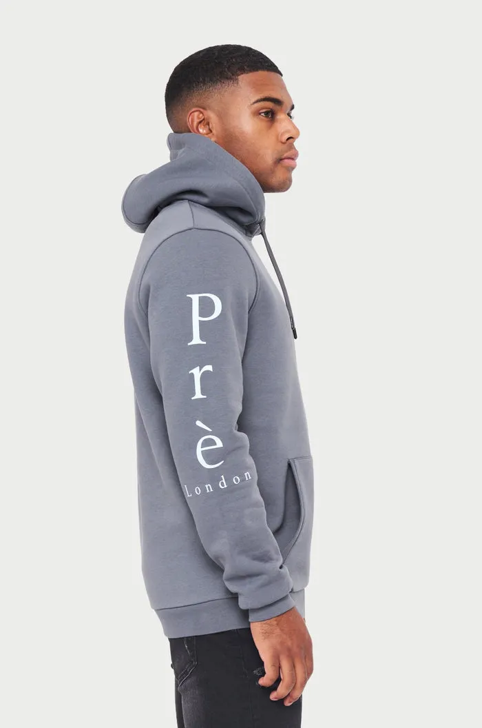 Pre London Statement Hoodie Steel Grey