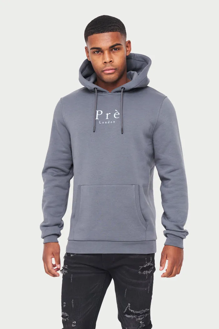 Pre London Statement Hoodie Steel Grey