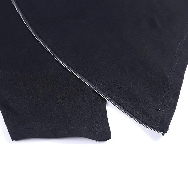Punk Gothic Sexy Long Sleeved Top with Zippers
