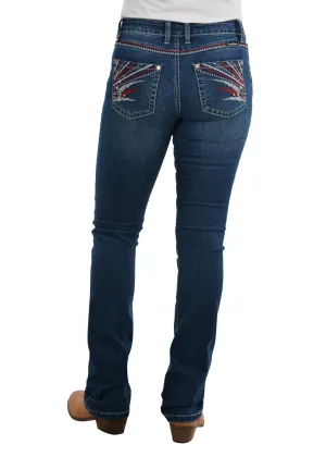 Pure Western Steph Boot Cut Ladies Jeans Old Indigo