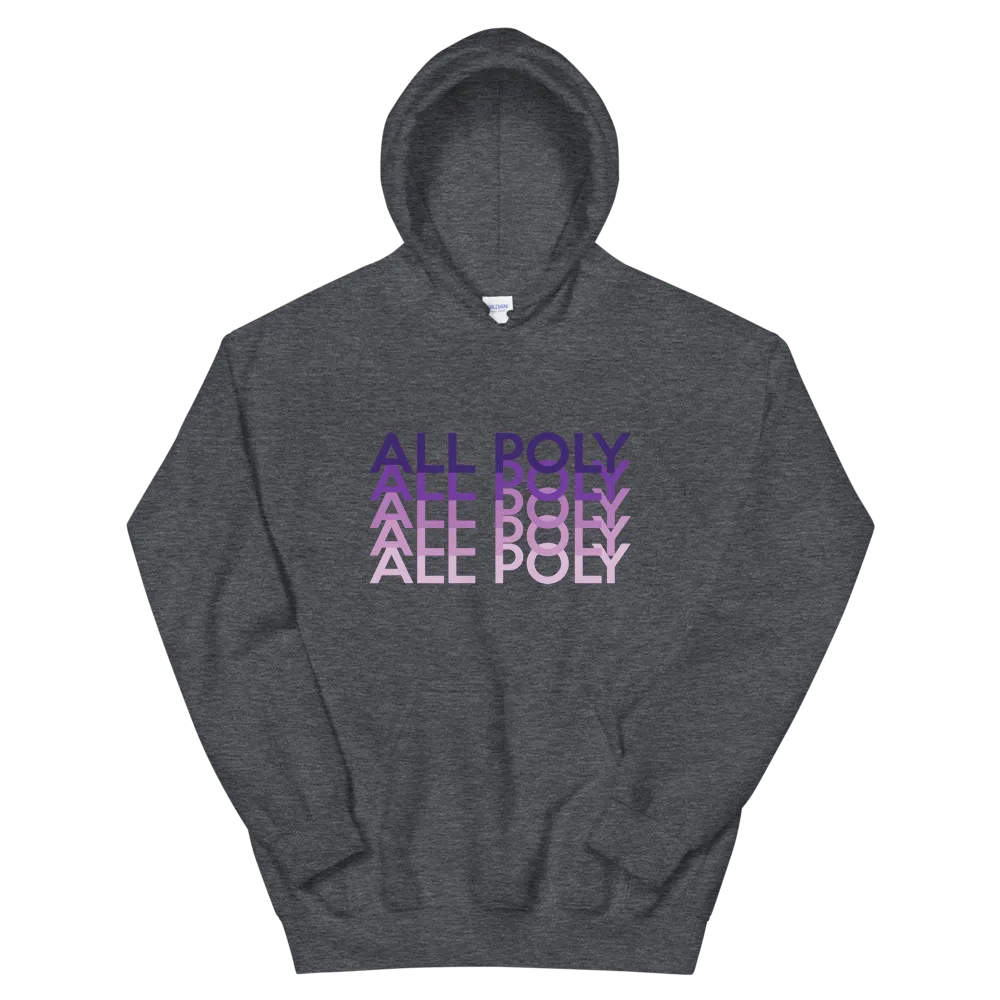Purple All Poly Repeat *ADULT HOODIE*