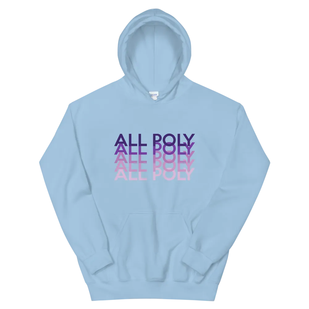 Purple All Poly Repeat *ADULT HOODIE*