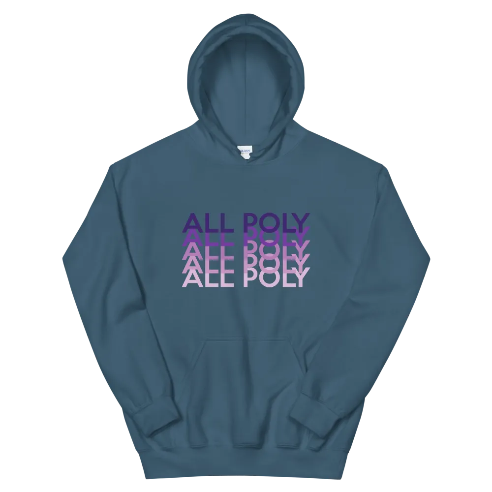 Purple All Poly Repeat *ADULT HOODIE*