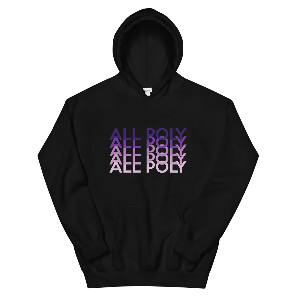 Purple All Poly Repeat *ADULT HOODIE*