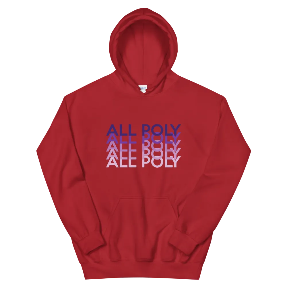 Purple All Poly Repeat *ADULT HOODIE*