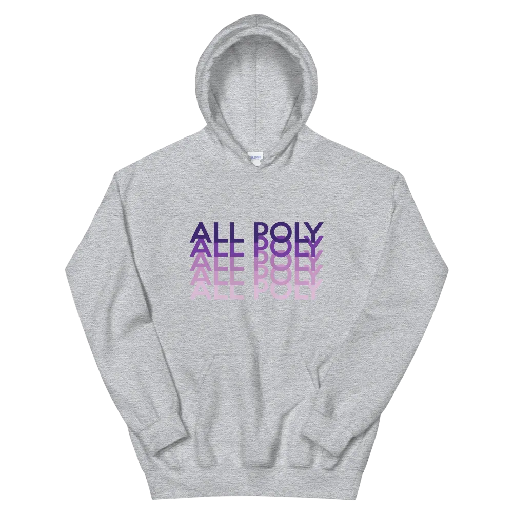 Purple All Poly Repeat *ADULT HOODIE*