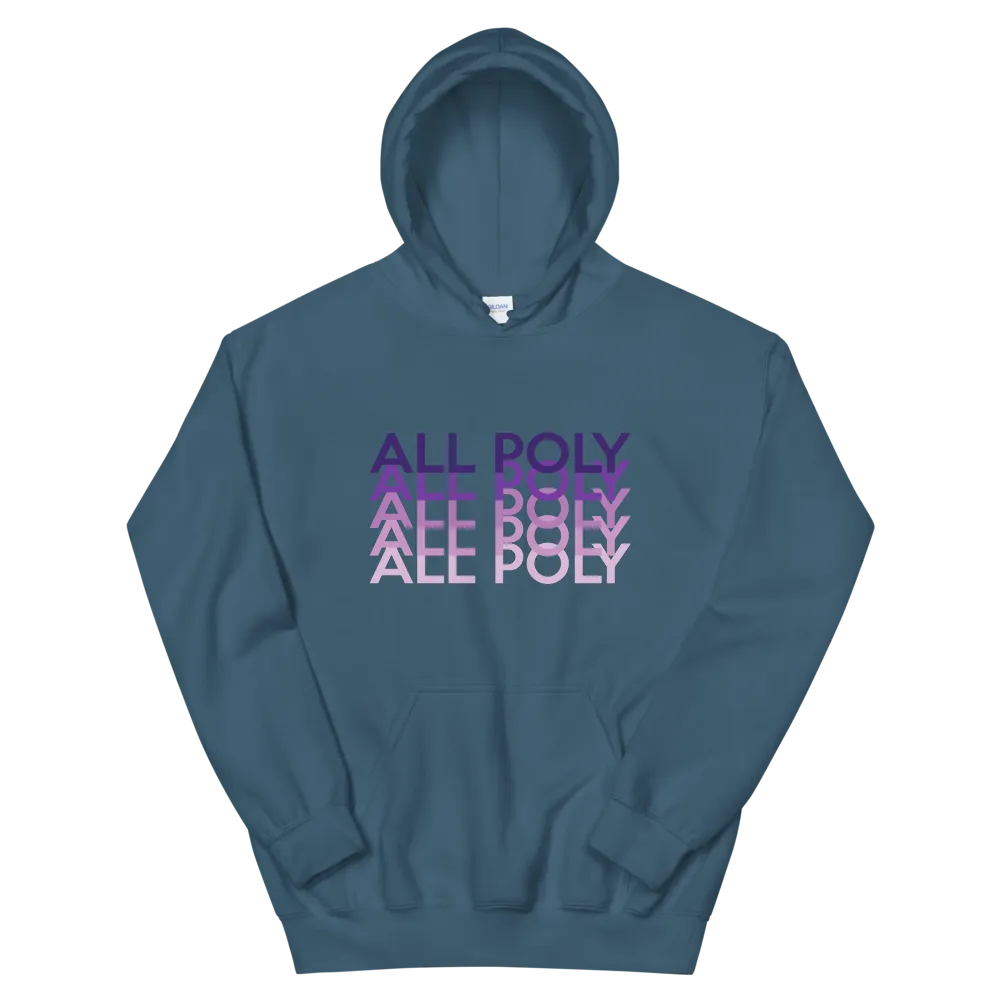Purple All Poly Repeat *ADULT HOODIE*