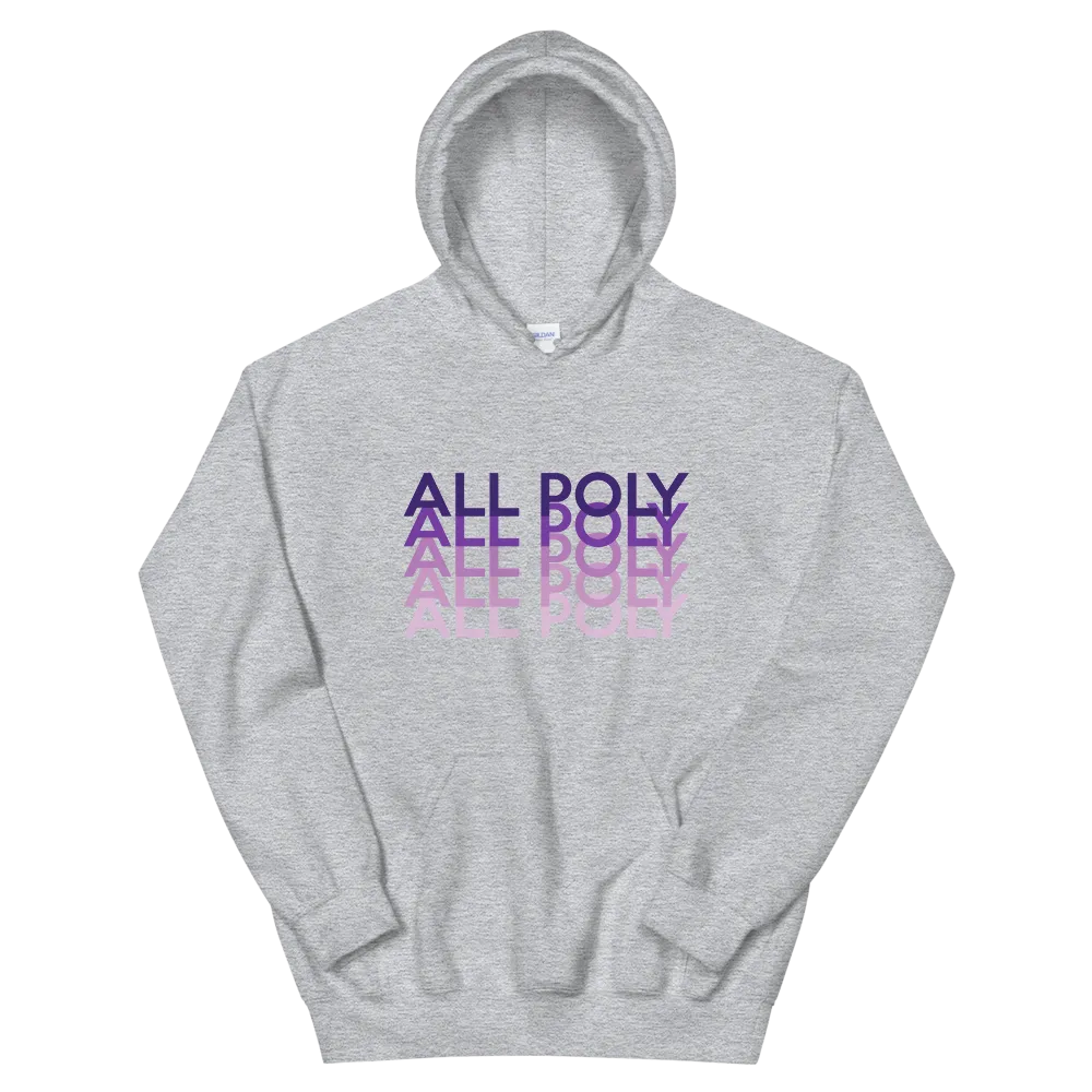 Purple All Poly Repeat *ADULT HOODIE*
