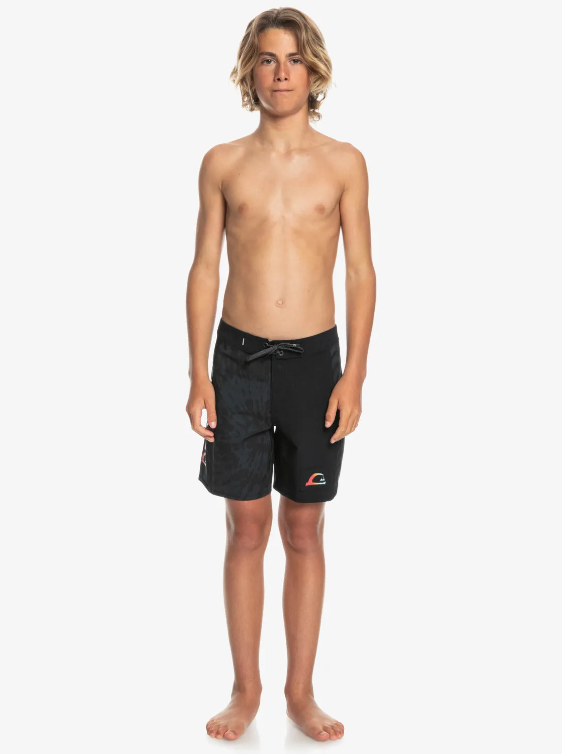 Quiksilver 8-16 Surfsilk Radical Arch Youth Boardies - Black