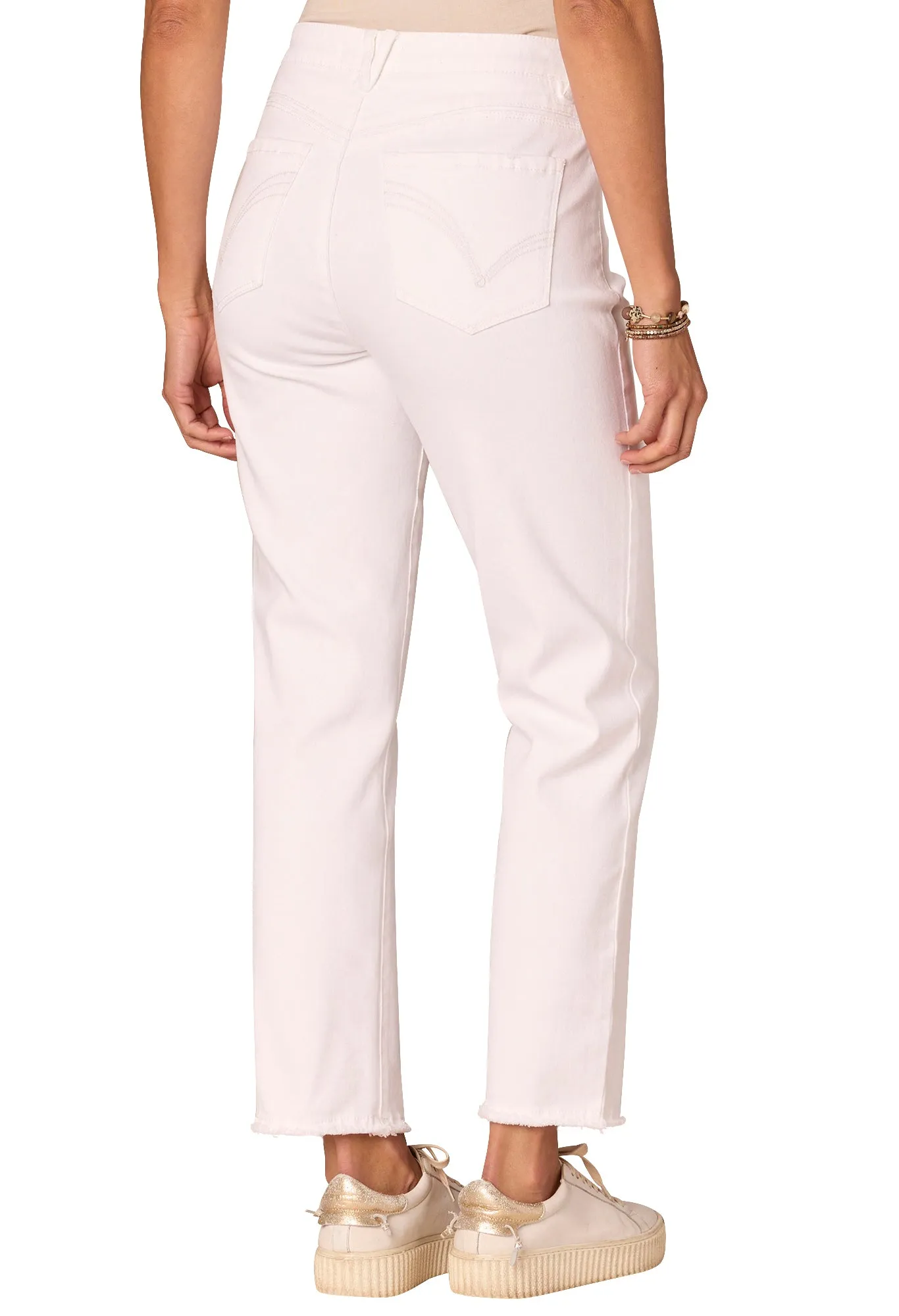"Ab"solution High Rise Slim Straight Pants