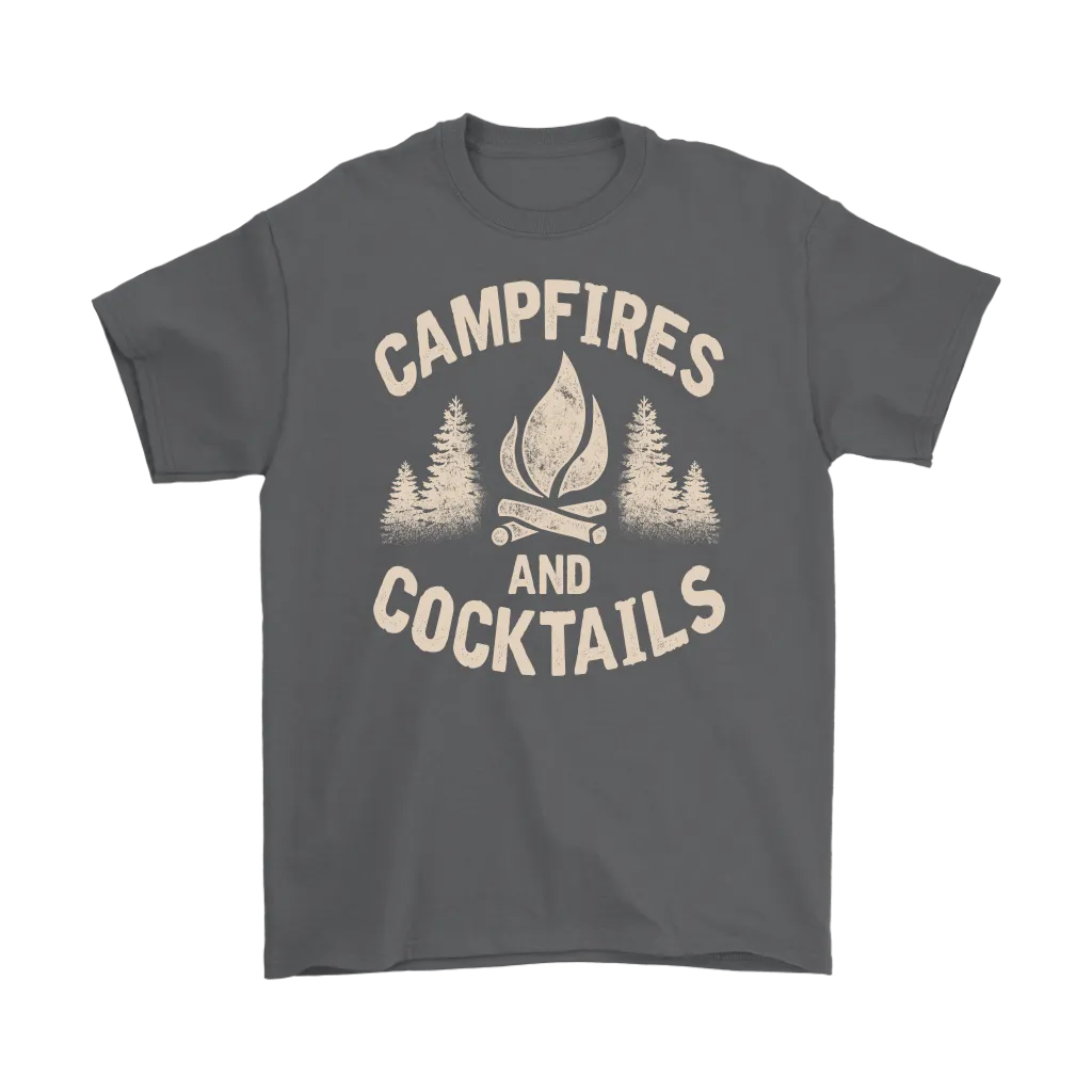 "Campfires And Cocktails" - Shirts and Hoodies