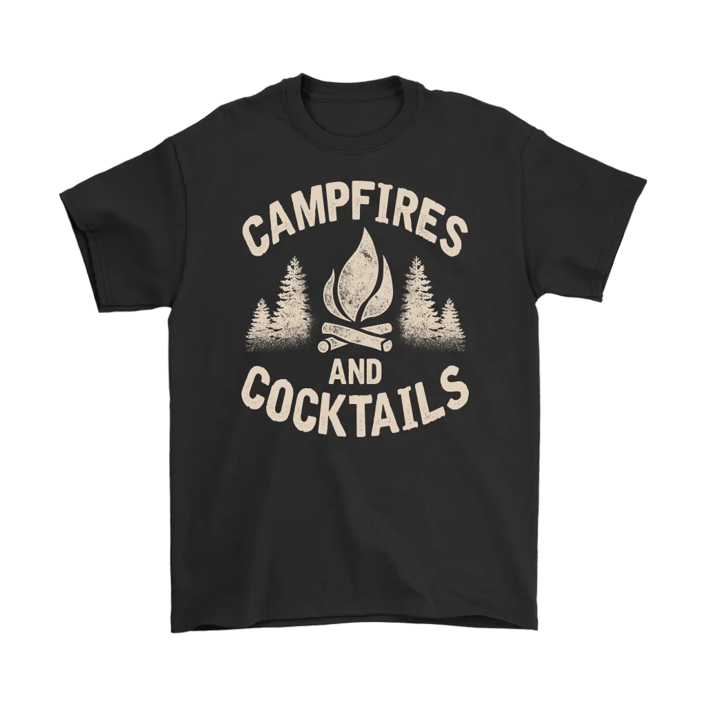 "Campfires And Cocktails" - Shirts and Hoodies