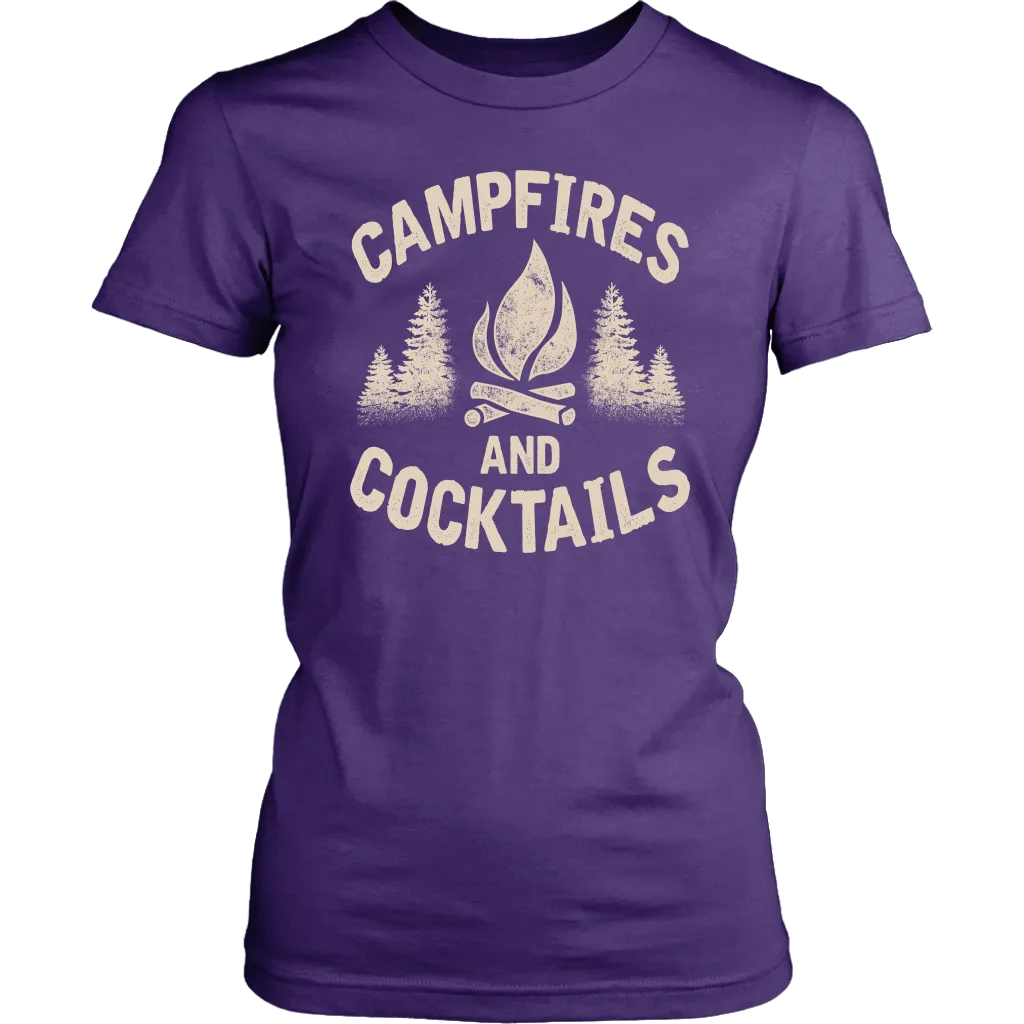 "Campfires And Cocktails" - Shirts and Hoodies