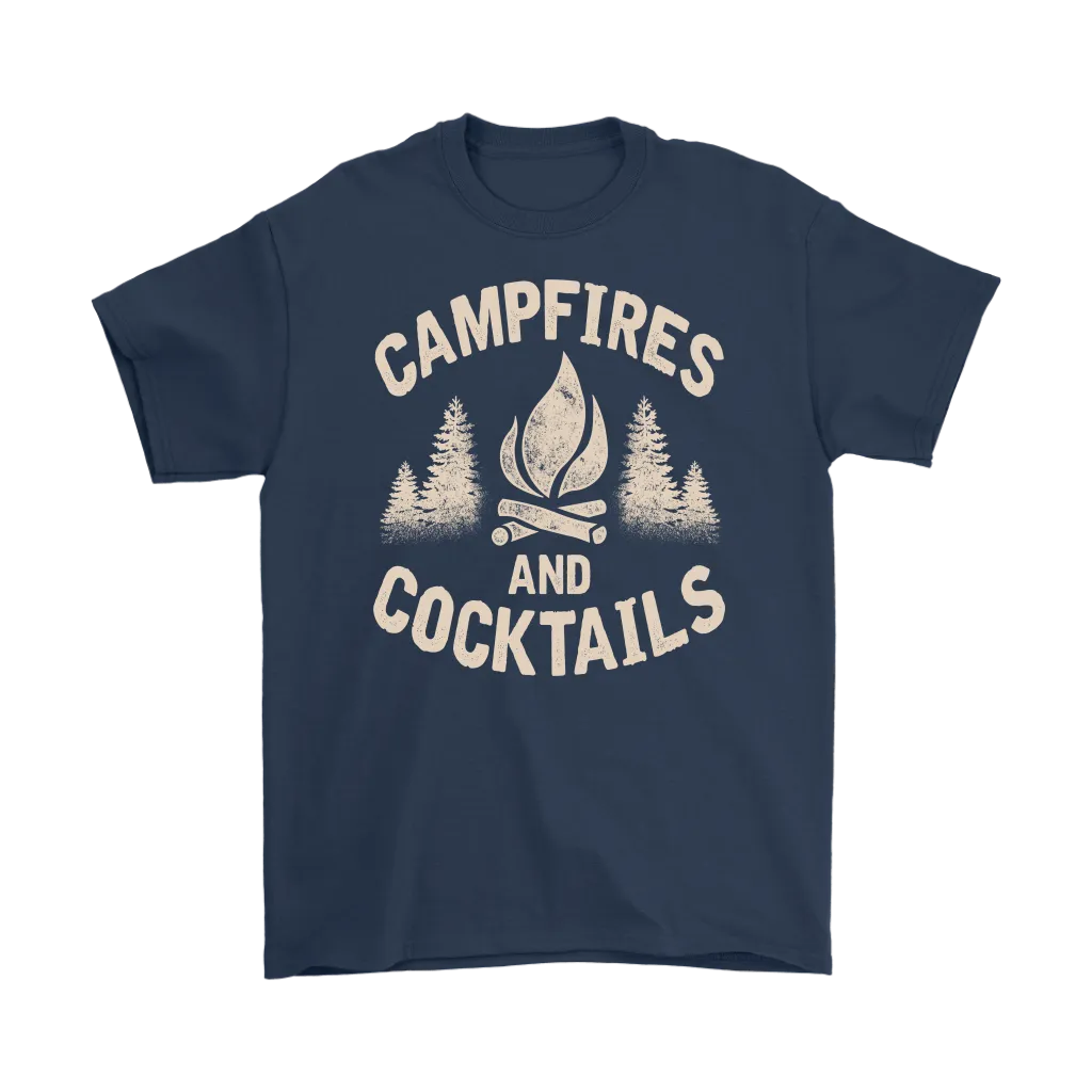 "Campfires And Cocktails" - Shirts and Hoodies