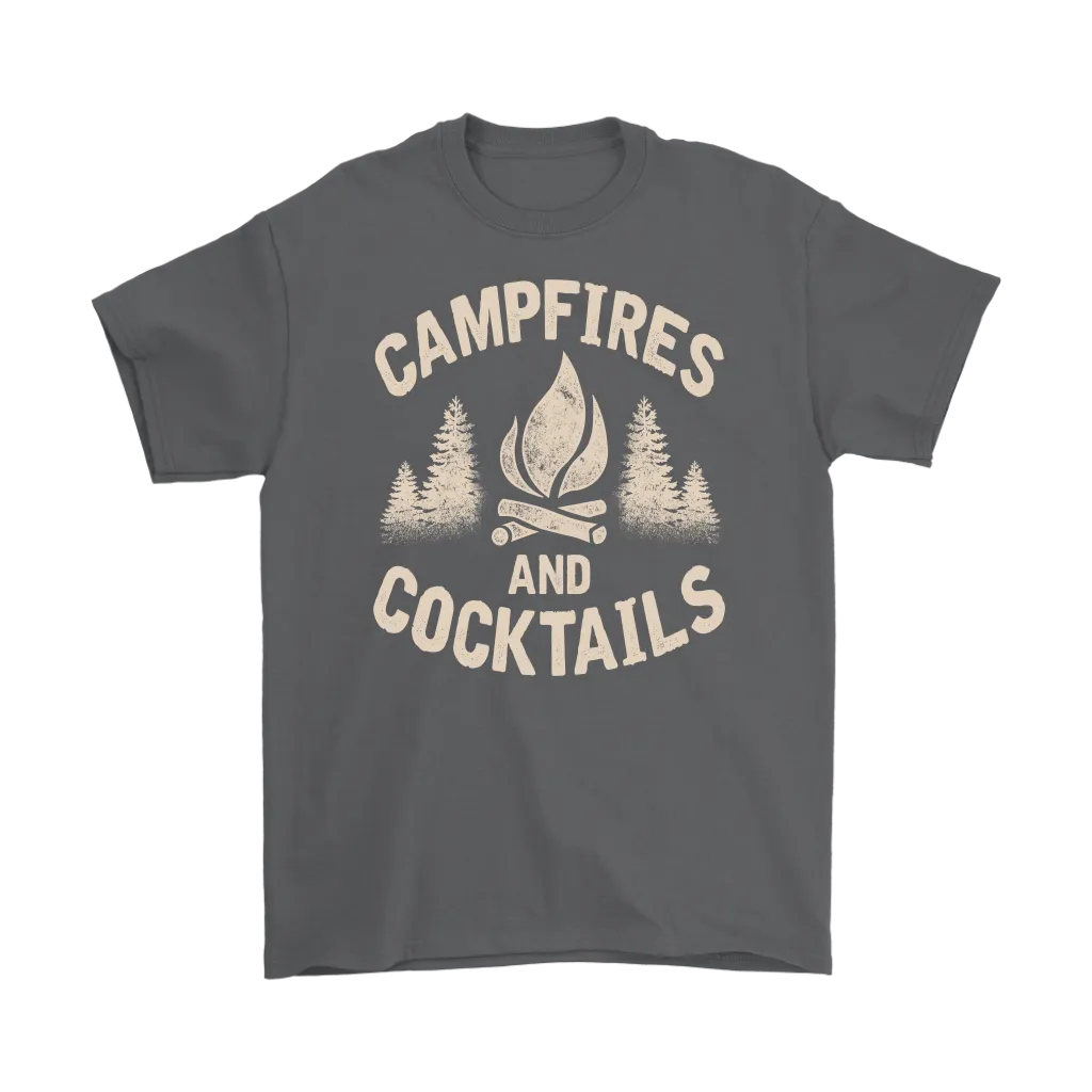 "Campfires And Cocktails" - Shirts and Hoodies