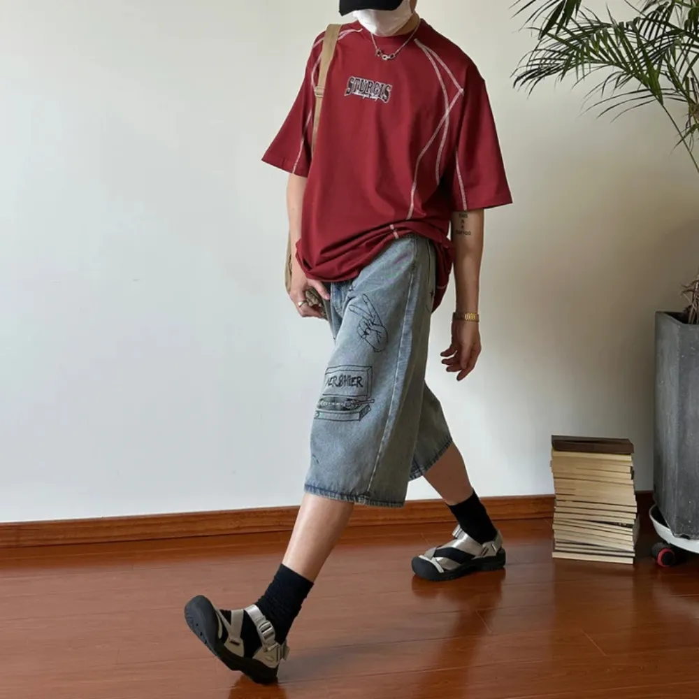 "Street Graffiti Denim" Shorts