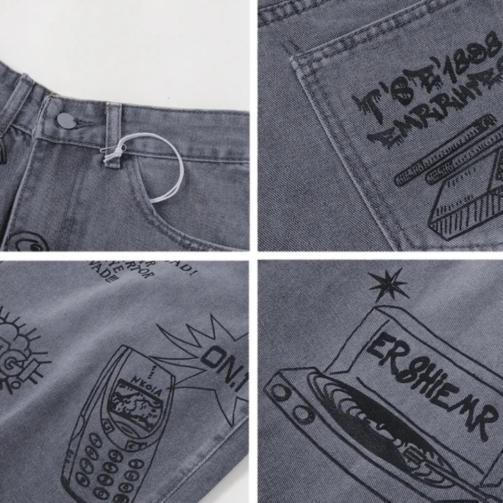 "Street Graffiti Denim" Shorts
