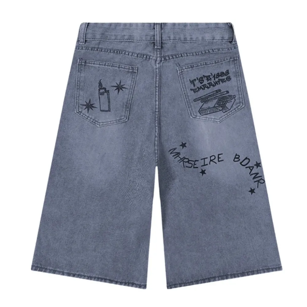 "Street Graffiti Denim" Shorts