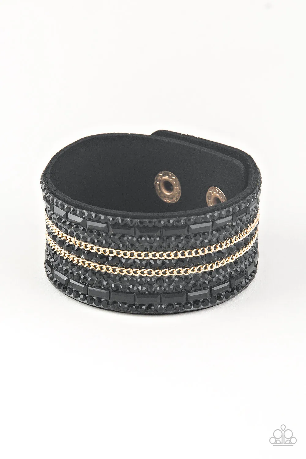Rebel Radiance - Black Snap Bracelet - Paparazzi Accessories