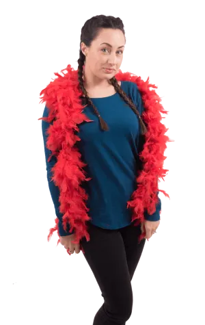 Red Feather Boa Accessory