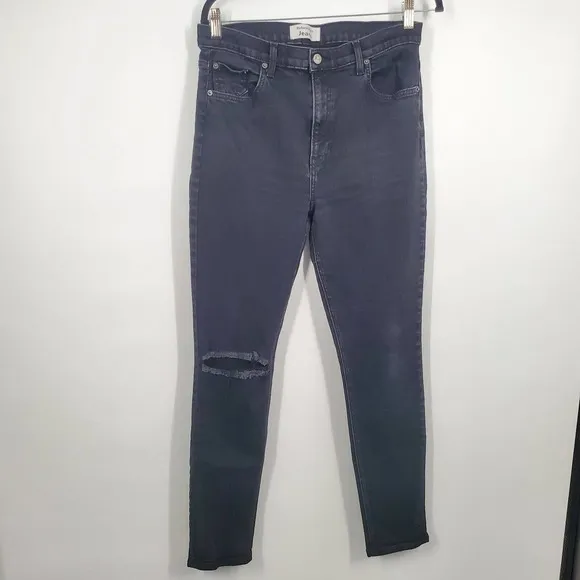 Reformation women SZ 31 High Skinny Faded Black Destroyed Casual Rocker Jeans