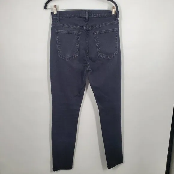 Reformation women SZ 31 High Skinny Faded Black Destroyed Casual Rocker Jeans