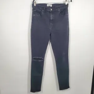 Reformation women SZ 31 High Skinny Faded Black Destroyed Casual Rocker Jeans