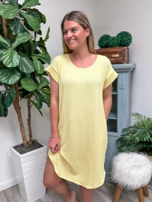 Relaxed Cap Sleeve Midi Dress - Banana by Sew In Love