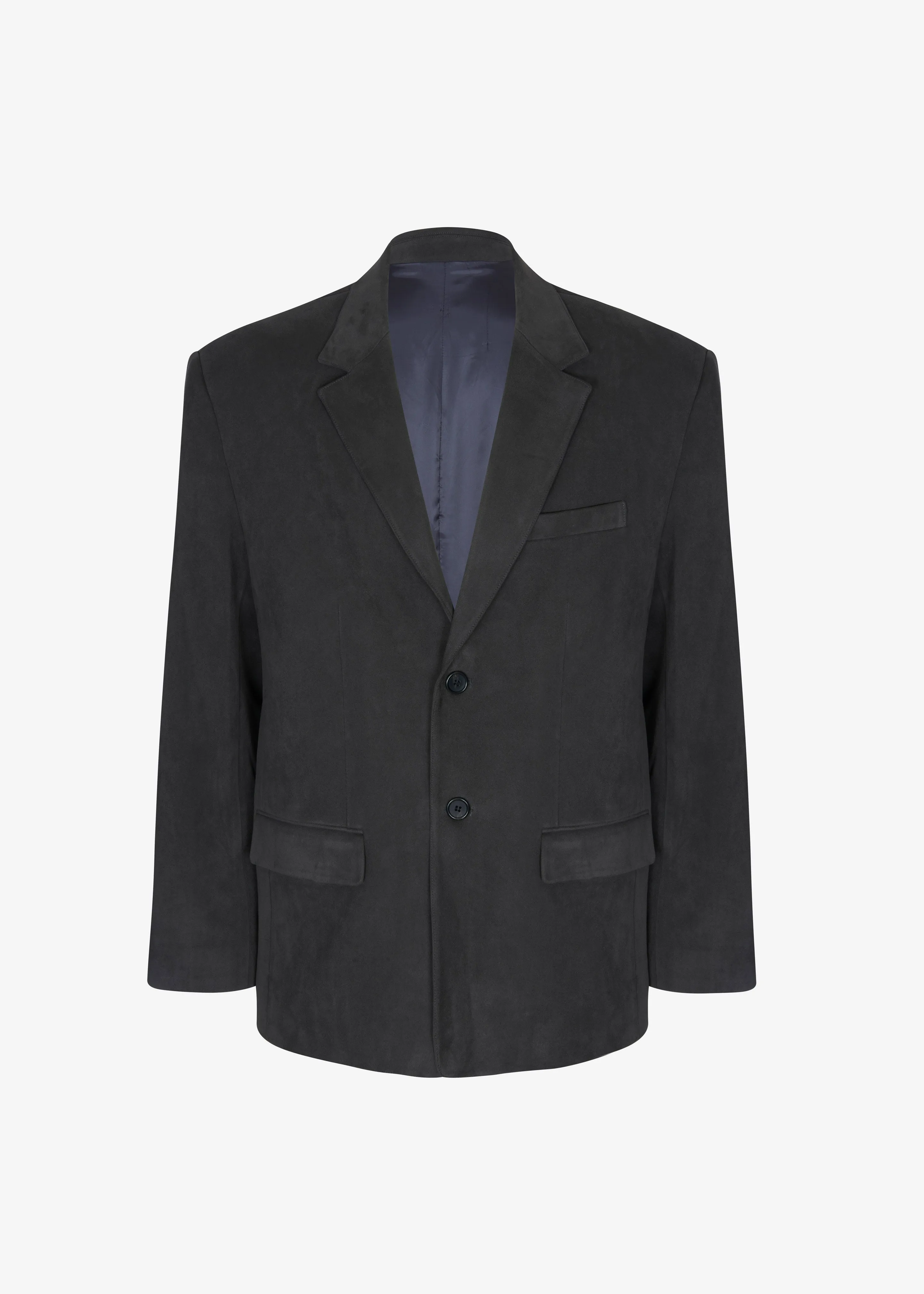 Renza Faux Suede Blazer - Grey