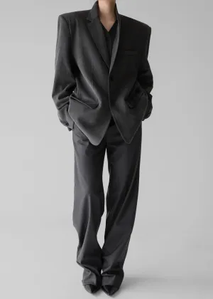 Renza Faux Suede Blazer - Grey