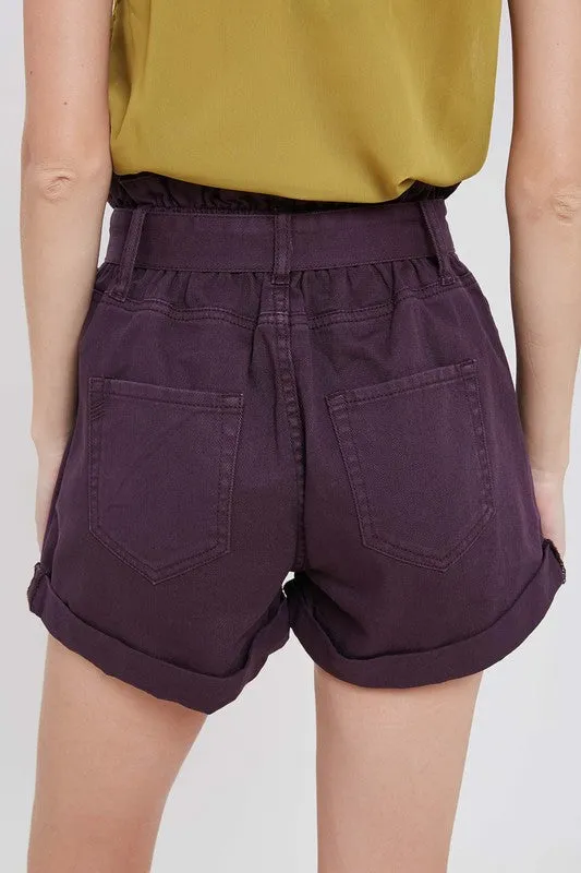 RENZO TIE WAIT SHORTS PURPLE