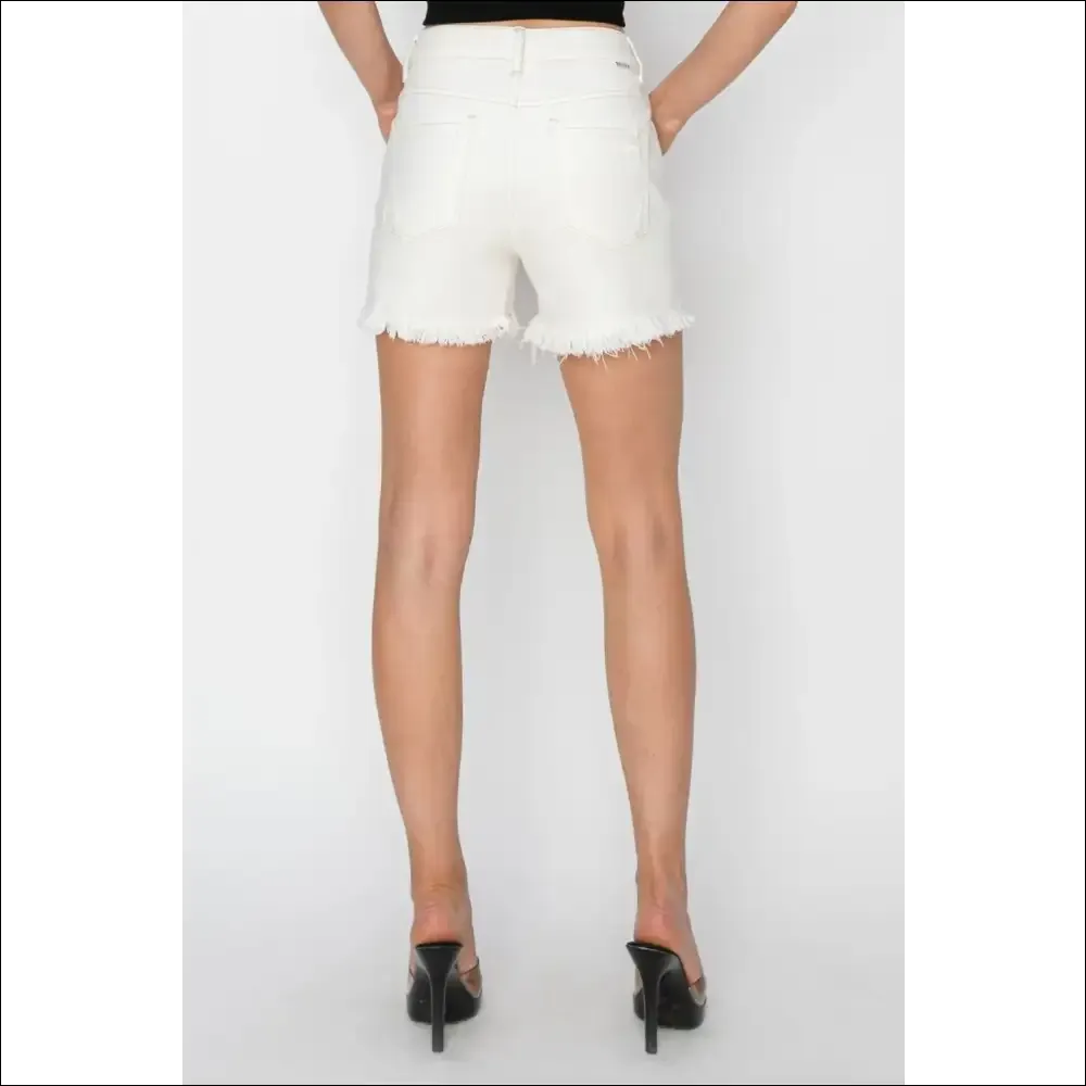 RISEN High Waist Ripped Denim Shorts