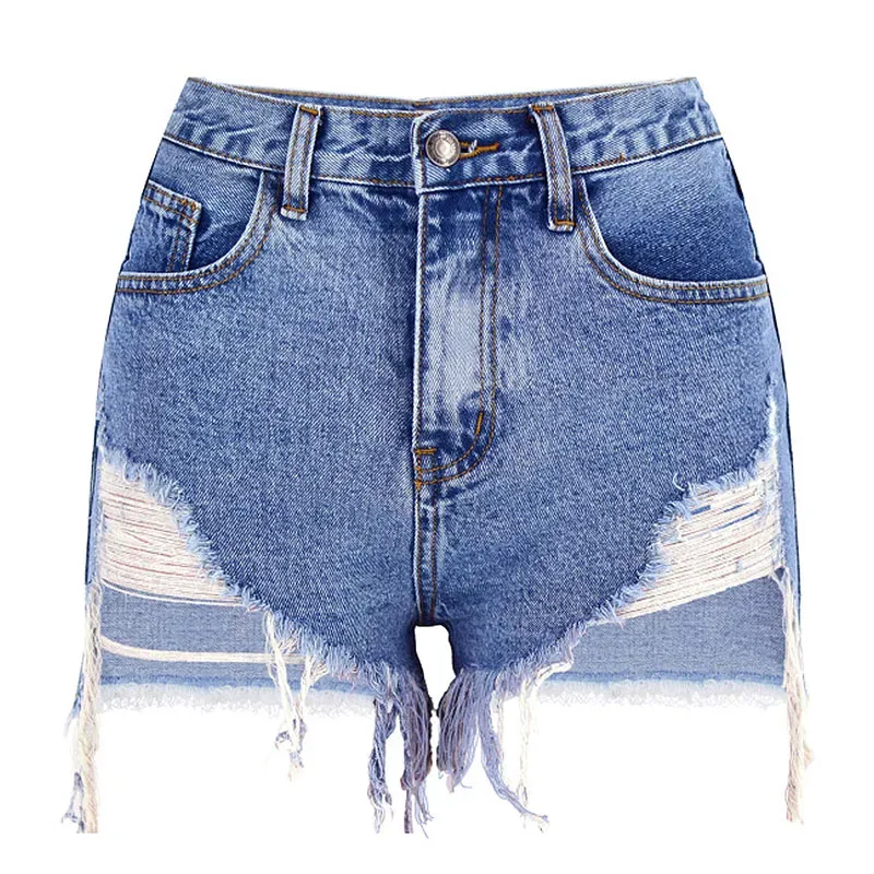 RogueWave High-Rise Ripped Cutoff Jean Shorts