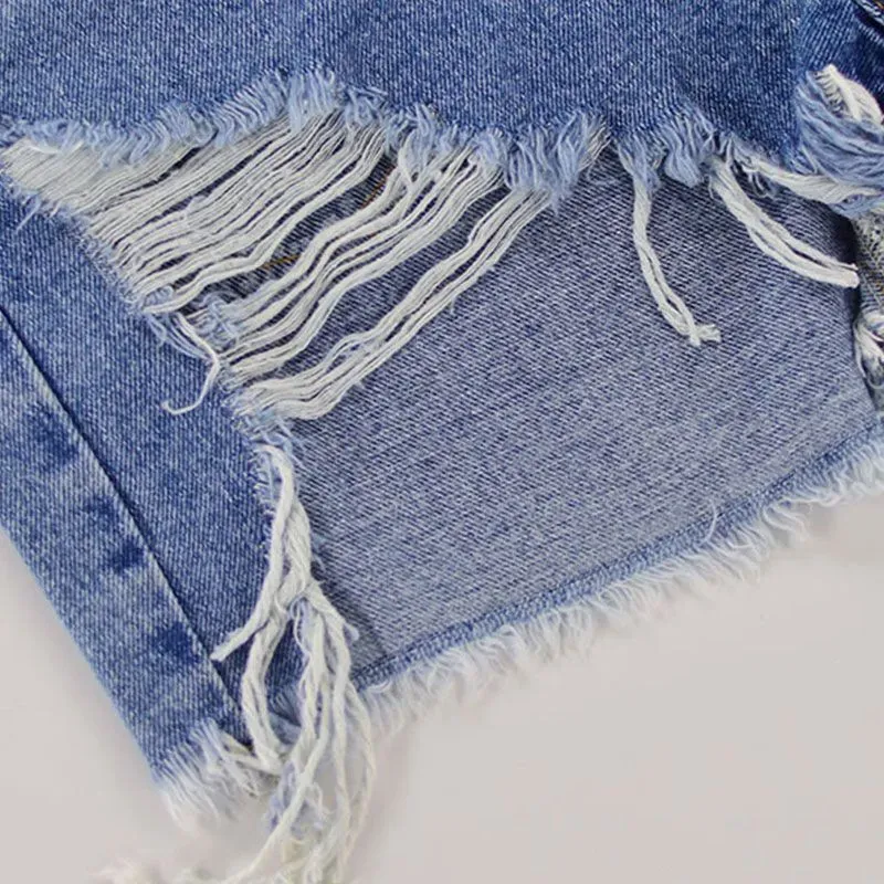 RogueWave High-Rise Ripped Cutoff Jean Shorts