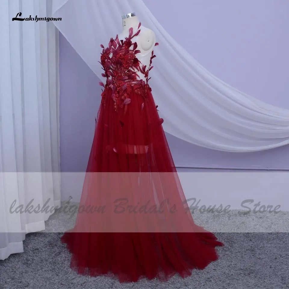 Roycebridal Lakshmigown Classic Black Feather Wedding Dress 2024 Princess Birthday Dress for Women Luxury Bridal Wedding Gowns Real Picture