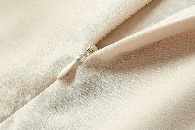 Ruby Turn-down Collar Vintage Embroidery High Waist Dress